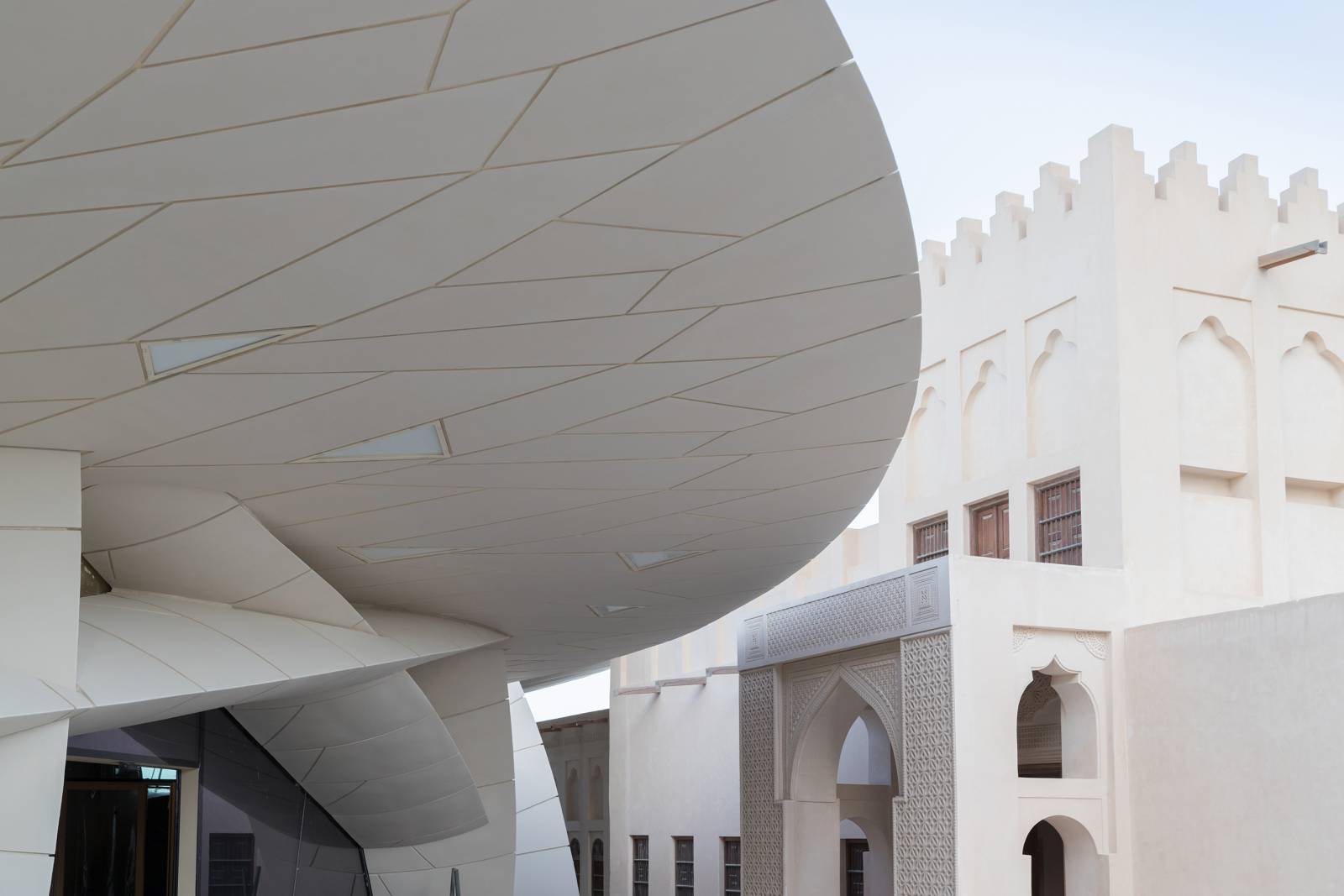 Exterior side of National Museum of Qatar by Jean Nouvel