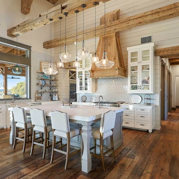 A farmhouse style kitchen.