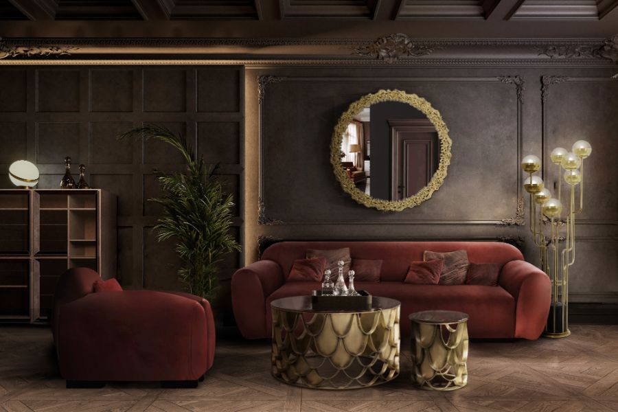 Living Room Inspirations In Red Velvet